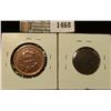 Image 2 : 1468 _ 1852 Large Cent and 1864 Two Cent Piece