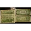 Image 2 : 1475 _ Series Of 1935-C One Dollar Blue Seal Silver Certificate, Three Crisp, Consecutive Two Dollar