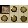 Image 2 : 1480 _ (5) Mexico Bi-metal Silver/Brass Coins containing over 2 ounces of pure .999 fine Silver.