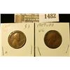 Image 1 : 1482 _ 1909 P & 1909 P VDB Lincoln Cents, both grading VG.