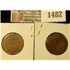 Image 2 : 1482 _ 1909 P & 1909 P VDB Lincoln Cents, both grading VG.