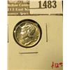 Image 1 : 1483 _ 1942 Mercury Dime, BU MS63+, value $12