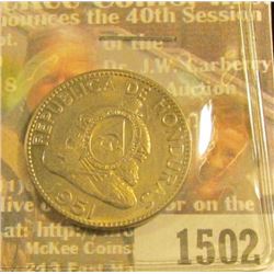 1502 _ 1951 Honduras 10 Centavos, BU.