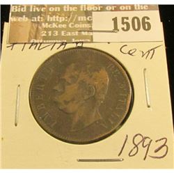 1506 _ 1893 Italy 10 Centesimi, Fine.