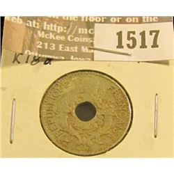 1517 _ 1930 French Indo-China 5 Cent, KM18, VF.