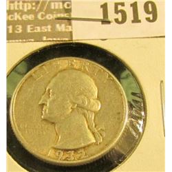 1519 _ 1932 D Washington Quarter, AU.