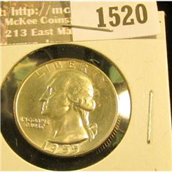 1520 _ 1955 D Washington Quarter, Brilliant Uncirculated.