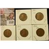Image 1 : 1532 _ 1910P, 11P, 12P, 13P, & 14P Lincoln Cents.