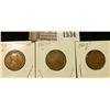 Image 1 : 1534 _ 1917 P, D, & S Lincoln Cents grading good to Fine.