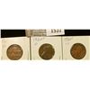 Image 1 : 1537 _ 1920 P, D, & S Lincoln Cents grading very good to extra Fine.