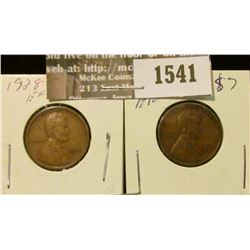 1541 _ 1928 P & D U.S. Wheat back Lincoln Cents. Both EF.