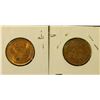 Image 2 : 1549 _ 1938 P & 39 P Lincoln Cents, both Uncirculated with some carbon spotting.