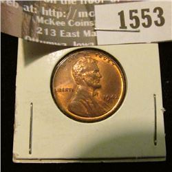 1553 _ 1942 D U.S. Lincoln Cent, Red Uncirculated.