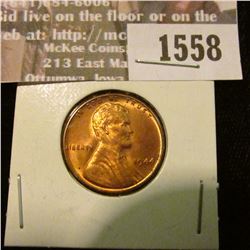 1558 _ 1944 D Shell-case copper U.S. Lincoln Cent, Brilliant Uncirculated.