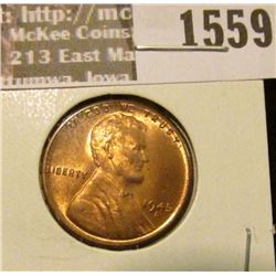 1559 _ 1945 D U.S. Lincoln Cent, Brilliant Uncirculated.
