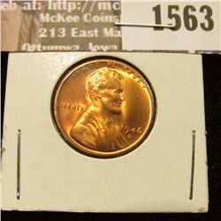 1563 _ 1946 S U.S. Lincoln Cent, Brilliant Uncirculated.