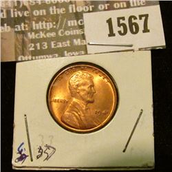 1567 _ 1949 P U.S. Lincoln Cent, Brilliant Uncirculated.