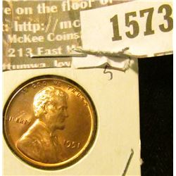 1573 _ 1951 P U.S. Lincoln Cent, Brilliant Uncirculated.