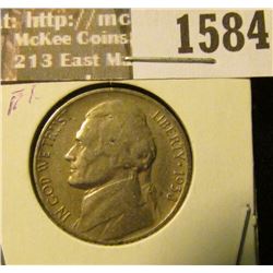1584 _ 1938 D Jefferson Nickel, EF.