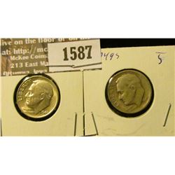 1587 _ 1946 P & 49 S Roosevelt Dimes.