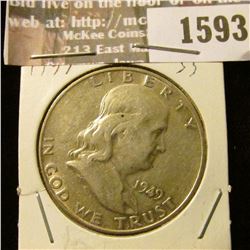 1593 _ 1949 D Franklin Half Dollar.
