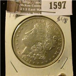 1597 _ 1921 P Morgan Silver Dollar.