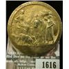 Image 1 : 1616 _ Large Yellow Brass Medal 1910 Exposicion Internacal De Agricultur Sociedad Argentina Buenos A