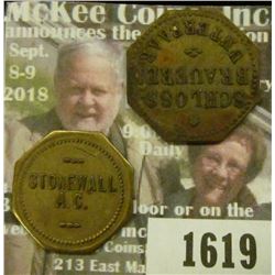 1619 _ Stonewall A.C. Good For 5c in Trade & Schloss Brauerei Unterbaar Re. Gut Fur 1 Liter Bier. Go