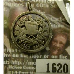 1620 _ 1895 Cut Out Foreign Coin Susspended for Necklace.