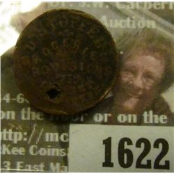 1622 _ D. Stoffel, Groceries, Provision 7th.st Milwaukee, Rev Eagle 1863. low Grade Civil War Token 
