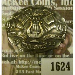1624 _ 1913 DANB Volksfest Kinderchor Chicago Pinback.