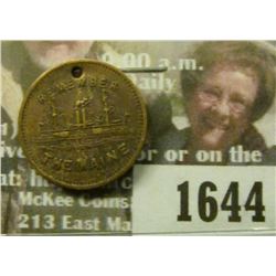 1644 _ Remember the Main, Rev. Flags, Cuba Must be Free. Cent Size Hold for suspension.