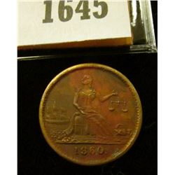 1645 _ Watertown Wisconsin Civil War Token T. Racek Liberty Seated 1860 One Glass of Beer. WI-920M-1