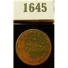 Image 2 : 1645 _ Watertown Wisconsin Civil War Token T. Racek Liberty Seated 1860 One Glass of Beer. WI-920M-1