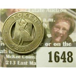 1648 _ 1951 Honolulu Rapid Transit Company, Token with Hula Girl.