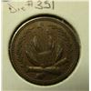 Image 2 : 1657 _ 1863 Civil War Token. Indian Head on Obv. Rev Flags Drum and Cannons. EF