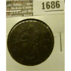 1686 _ 1763 Hungry Maria Theresa, Madona and Child.  Copper Poltura.