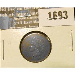 1693 _ 1903 Indian Head Cent. AU-50.