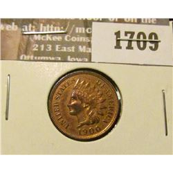 1709 _ 1900 Indian Head Cent. EF-40.