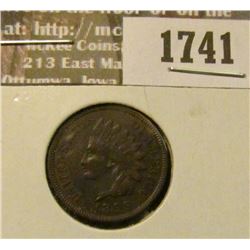 1741 _ 1889 Indian Head Cent. AU-50.