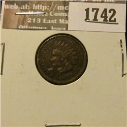 1742 _ 1889 Indian Head Cent. EF-40.