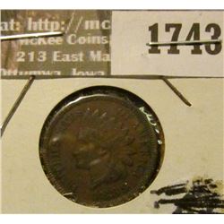 1743 _ 1889 Indian Head Cent. EF-40.
