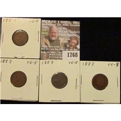 1768 _ (4) 1883 Indian Head Cents. VG-8.