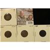 Image 1 : 1778 _ (4) 1881 Indian Head Cents. VG-8.