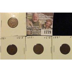 1779 _ (4) 1881 Indian Head Cents. VG-8.