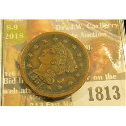 1813 _ 1851 U.S. Large Cent, VF.