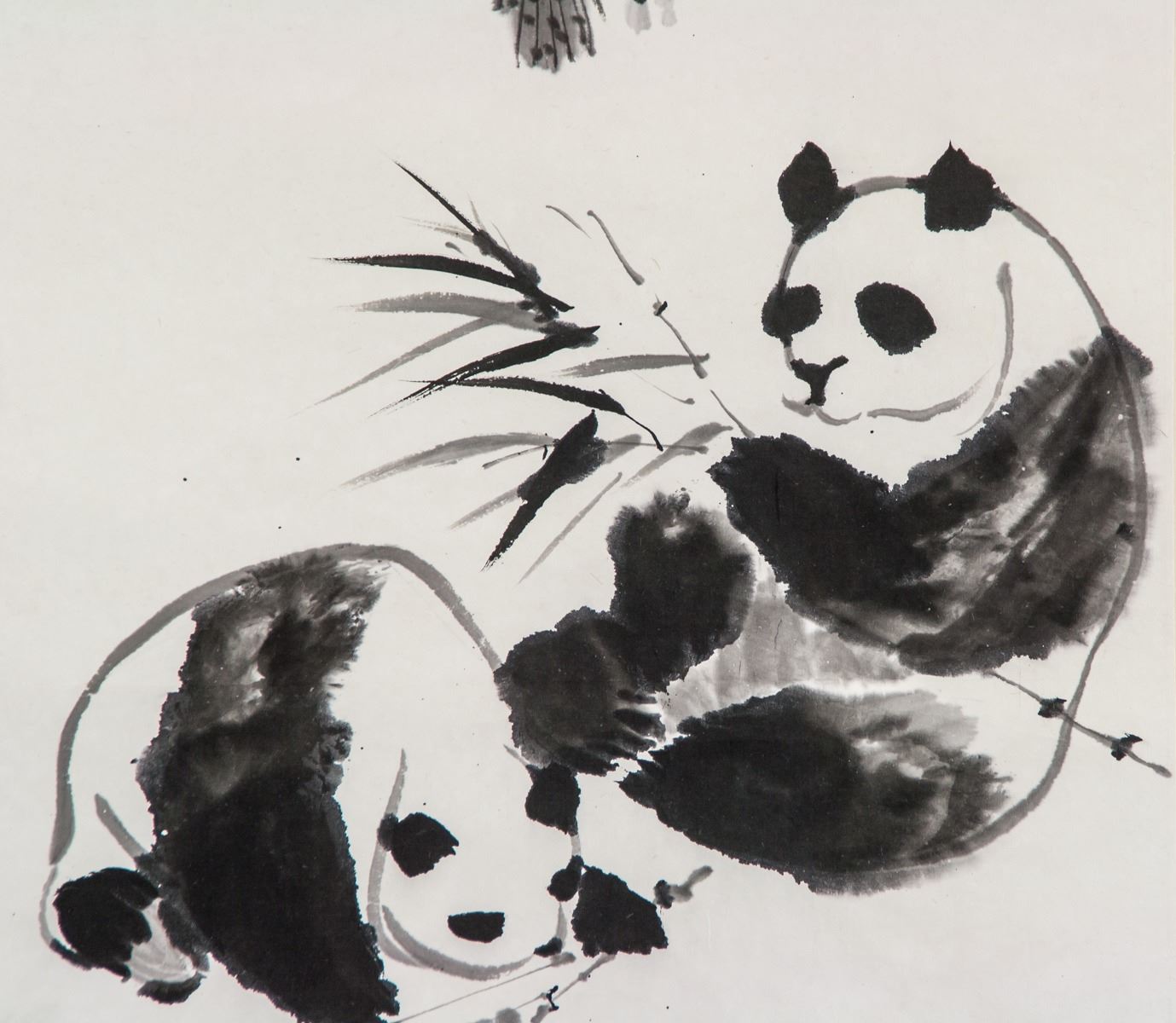 Wu Zuoren Chinese 1908 1997 Ink Panda Paper Roll
