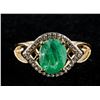 Image 1 : Silver w/Gold Plated Emerald Ring RV $200
