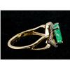 Image 3 : Silver w/Gold Plated Emerald Ring RV $200