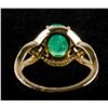Image 4 : Silver w/Gold Plated Emerald Ring RV $200